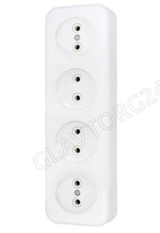 Розетка 4 ОП Минск РА16-246/36шт