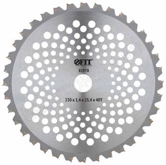 Диск для триммера, карбидные режущие зубья 230х25,4х40Т