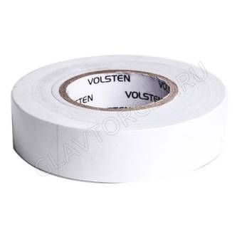 Изолента Volsten V02-7W-13*15-20 (0.13*15мм белая) 20м