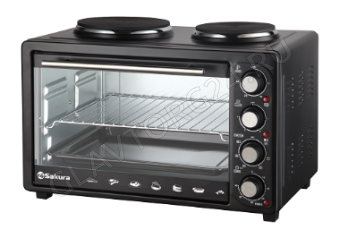 Шкаф жарочный SAKURA SA-7025HBK 30л 3,2кВт 2 конфорки черный