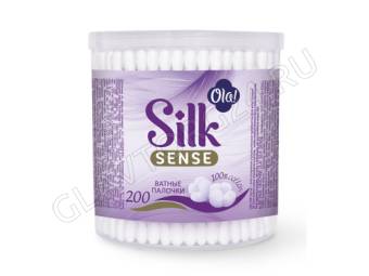 Ватные палочки OLA Silk Sense (200шт) пластиковая банка/ 24шт