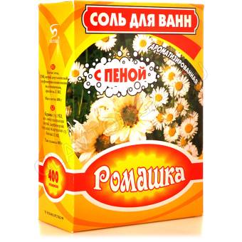 Соль д/ванн с пеной Ромашка 400г/32шт Бийск