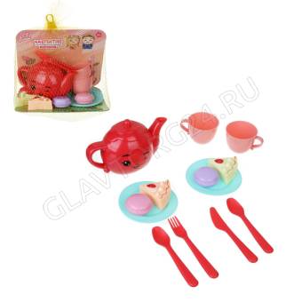Набор игровой посуды Чаепитие с Русскими Супергероями 14пр пластик 18*12*14см BY