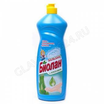 Биолан жидкое моющее средство  для посуды 900мл/12шт бальзам с алое вера