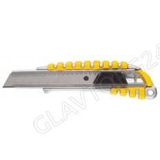 Нож технический 18 мм усиленный, вращ.прижим, с пяткой