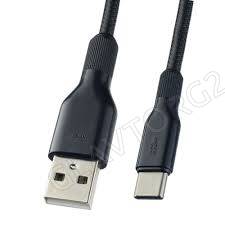 Кабель USB штекер-Type-C штекер PERFEO U4907 1м силиконовый черный