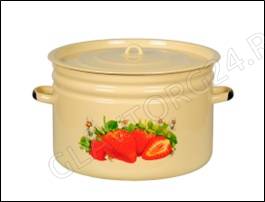 Бак эмалир. 18,0л крем. Клубника садовая 1с31с