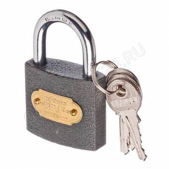 Замок Ермак навесной серый 38мм