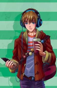 Открытка 121*183 Парень 0572.996