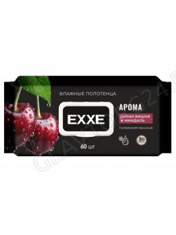 EXXE Влажные полотенца Дикая вишня и миндаль, 60 штук/12 НОВИНКА!!