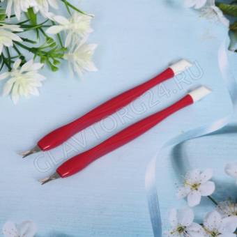 Триммер с пушером для удаления кутикулы , цвет микс, 11см