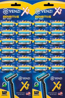 Venzi X2 Станок мужской одноразовый 24шт на карте 