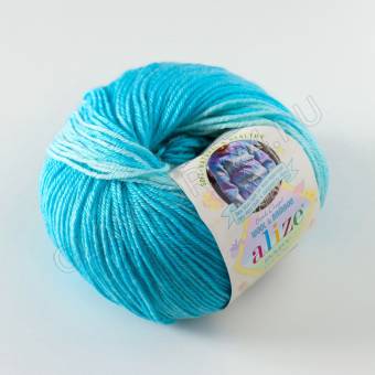 Пряжа "Baby Wool Batik" 40% шерсть, 40% акрил, 20% бамбук 175м/50гр (7543) 5467996