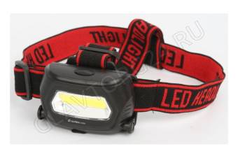 Фонарик Ultraflash LED5359 (налобн.аккум 5В  черный COB 3 Ватт, 3 реж.,пласт.,бокс)
