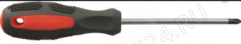 Отвертка "Мастер", CrV сталь, прорезиненная ручка 4х100 мм РН1