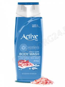 ACTIVE Гель для душа парфюмированный CARE & BEAUTY. Увлажение. С морской солью и экстрактом морских 
