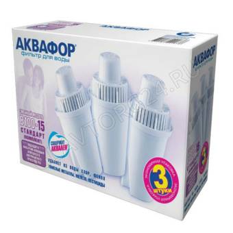 Кассета сменная к фильтру "Аквафор В100-15" (стандарт) 3 шт
