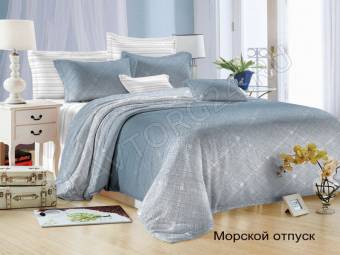 КПБ Евро Satin collection Микросатин МОРСКОЙ ОТПУСК Под200*220+Пр220*240+2Нав(70*70)