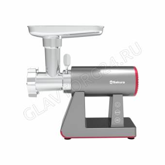 Мясорубка SAKURA SA-6427G Premium 2400Вт с насадками реверс серебристый