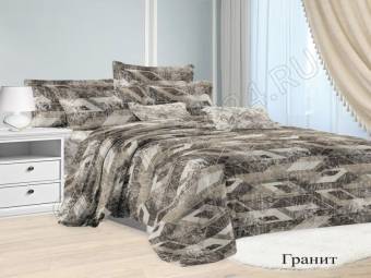 КПБ 2сп FELICITA Микросатин Гранит Под175*215+Пр180*215+2Нав(70*70)