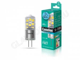Лампа светод. Camelion LED5-G4-JD-NF/845/G4  (5Вт 220В)