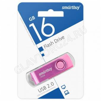 Модуль памяти 16Gb USB 2.0 SmartBuy Twist розовый