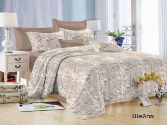 КПБ Евро Satin collection Микросатин Шейла Под200*220+Пр220*240+2Нав(70*70)