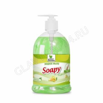 Жидкое мыло "Soapy" Light "Зеленая дыня" с дозатором 500 мл. Clean&Green CG8242