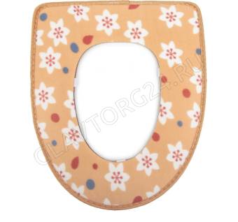 Чехол на сиденье для унитаза на липучках "Цветы", цвет МИКС 3622186