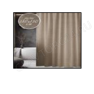 Штора для ванн "HOZBAT"  текстильная, темно-бежевый с кольцами 180*180 см, XT-012