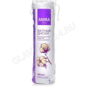 Диски косметические ватные 100шт AMRA /24