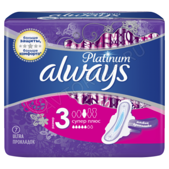 Олвэйз ультра прокладки Platinum Super Plus Single 7шт 5кап 