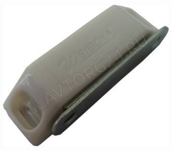 Защелка мебельная магнитная белая большая №31 