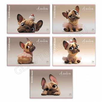 Альбом для рисования на скобе ErichKrause Frenchie, А4, 24 листа_MIX-PACK