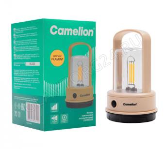 Фонарик Camelion LED56325B (фонарь акк., 3,7В, желт., филамент, 4 реж.,Type-C,  пласт., кор.)