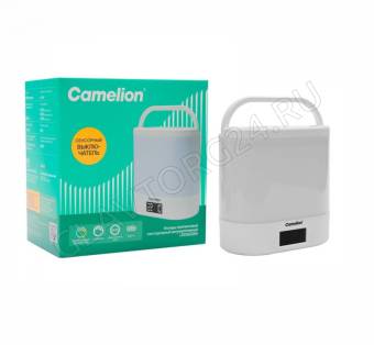 Фонарик Camelion LED56325A  (фонарь акк.,кемп 3,7В, бел.,LED, 3реж.,димм.,цвет,часы, Type-C,пласт.