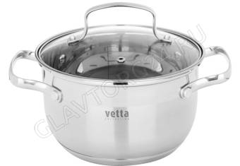 VETTA Берн Кастрюля 20х12см. 3,5л. со стекл. крышкой, индукция