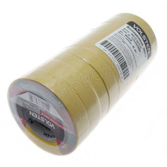 Изолента Volsten V02-7Y-18*19-20 (0.18*19мм желтая) 20м/10/