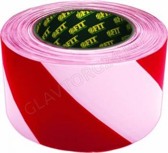 Лента сигнальная красно-белая 50мм*100м/11852