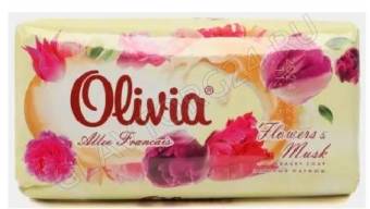 ALVIERO Мыло туалетное твердое 140гр "Olivia Allee Francais" Мускус/ 48 шт/ уп