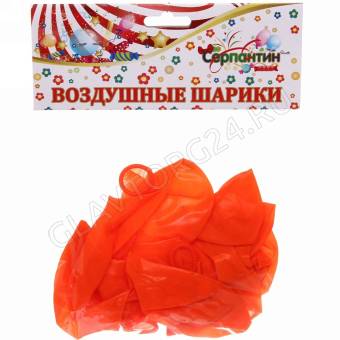 Воздушные шары "Кристалл" 10шт 12"/30см оранжевый 574-029