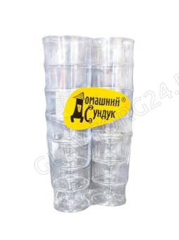 Набор рюмок одноразовых 50мл 10шт пластик «Домашний Сундук» КРИСТАЛЛ арт. ДС-506