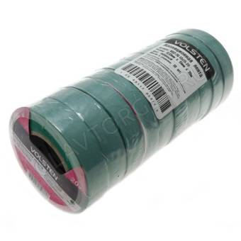 Изолента Volsten V02-7G-18*19-20 (0.18*19мм зеленая) 20м