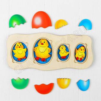 Развивающий пазл "Цыплята-ребята"