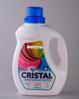 Средство для стирки CRISTAL "Для цветного" 1 л. (1*6 шт)
