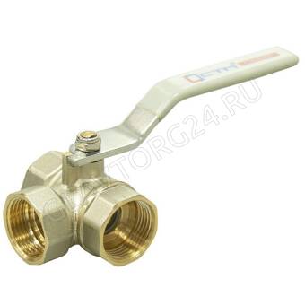 Кран шар. 1/2" трехходовой, тип L рычаг СTM СТАНДАРТ CW3FL012