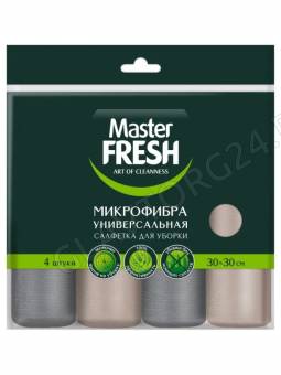 Мастер Фреш Салфетки МИКРОФИБРА набор универсальные 30*30 см, 4 шт. (К)															