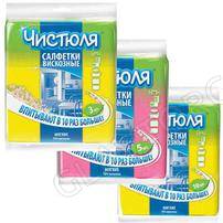 ЧИСТЮЛЯ салфетки 34*38 Вискозные 3шт/30   С2301