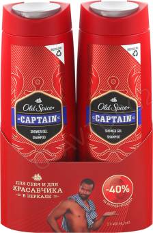 OLD SPICE Гель д/душа-шампунь 2в1 CAPTAIN 400мл