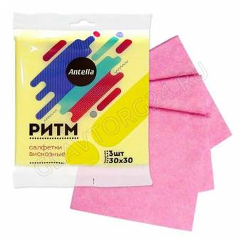 Салфетки РИТМ впитывающие 3шт 30*30 /120шт Антелла